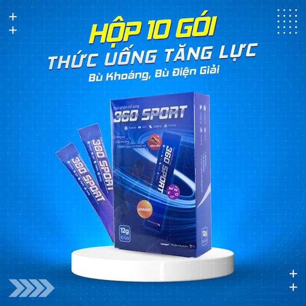 hộp 10 gói thức uống bù khoáng bù điện giải 360 sport